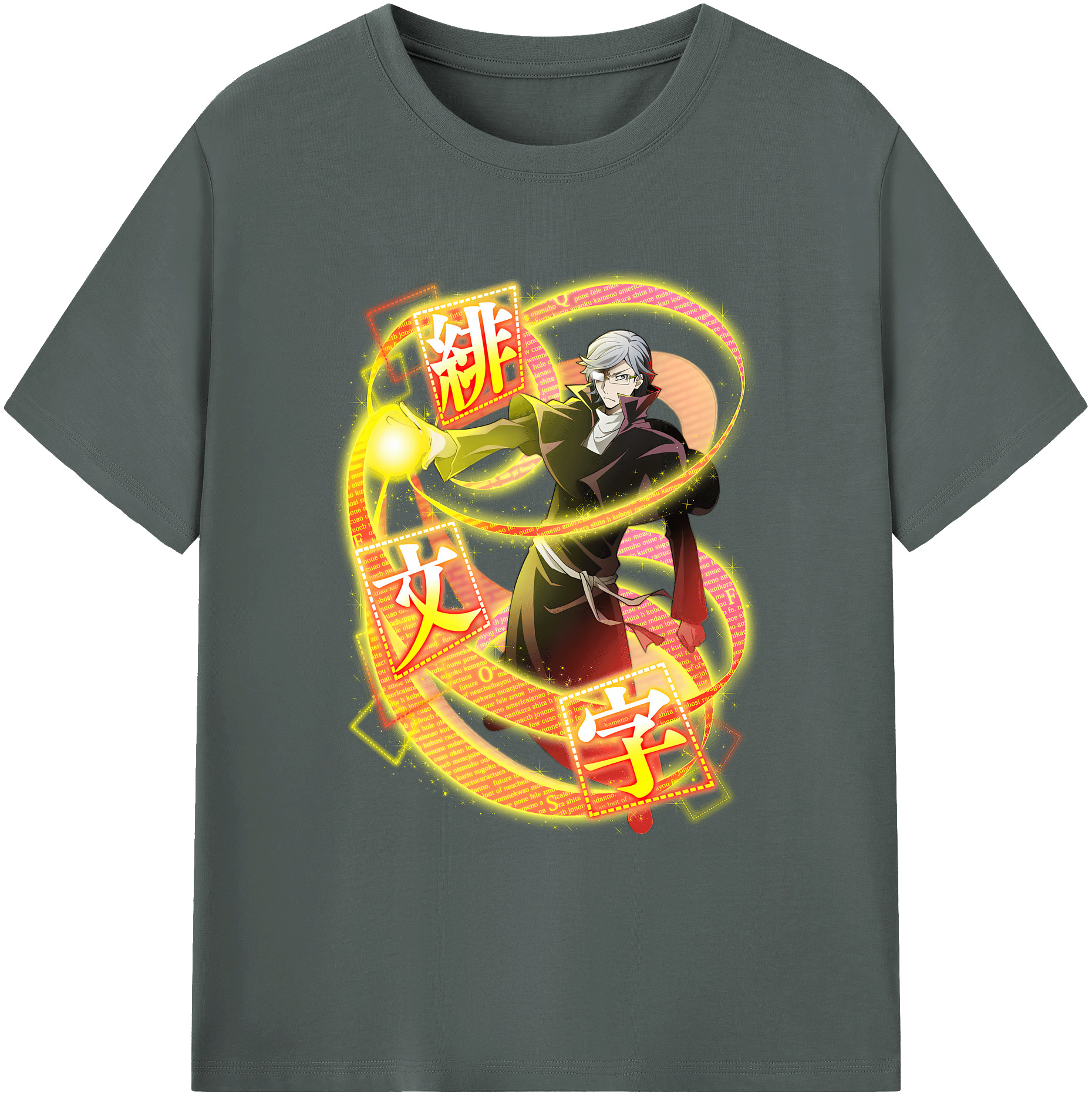 （画像用） 文豪ストレイドッグス Bungo Stray Dogs 綿100％ メンズ半袖Tシャツ｜肌触りやわらか＆通気性